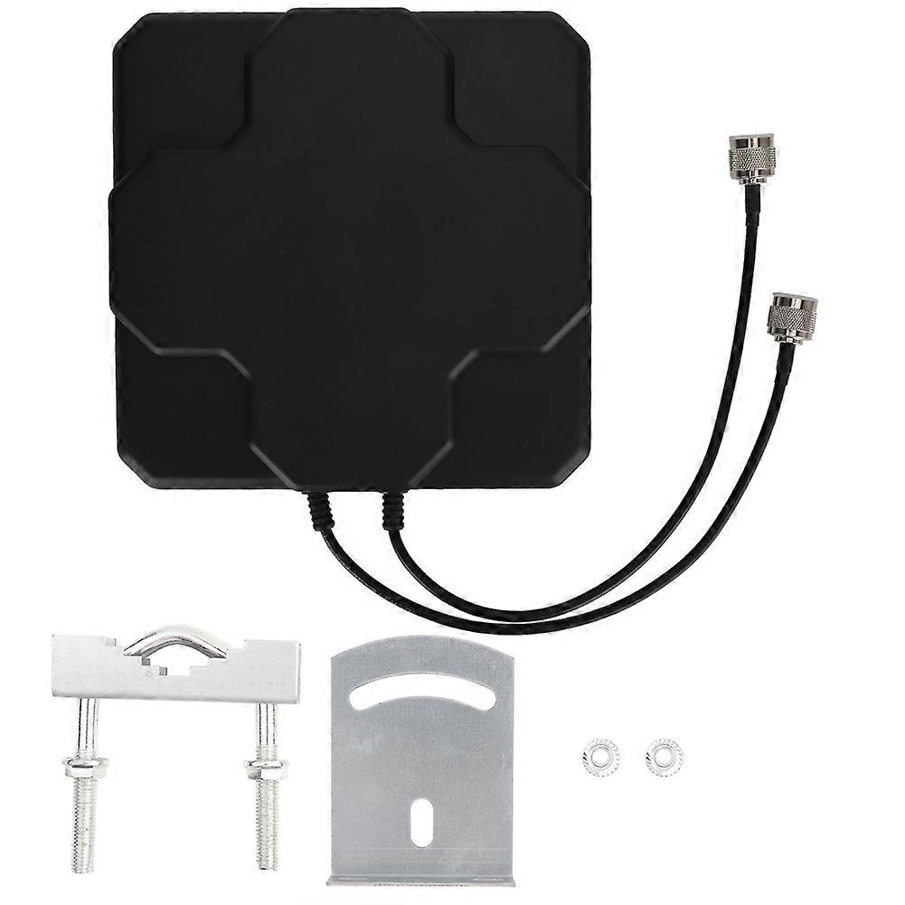 4G LTE 18dBi High Gain Outdoor Planar Directional Antenna for Wireless Router(Black N Male)