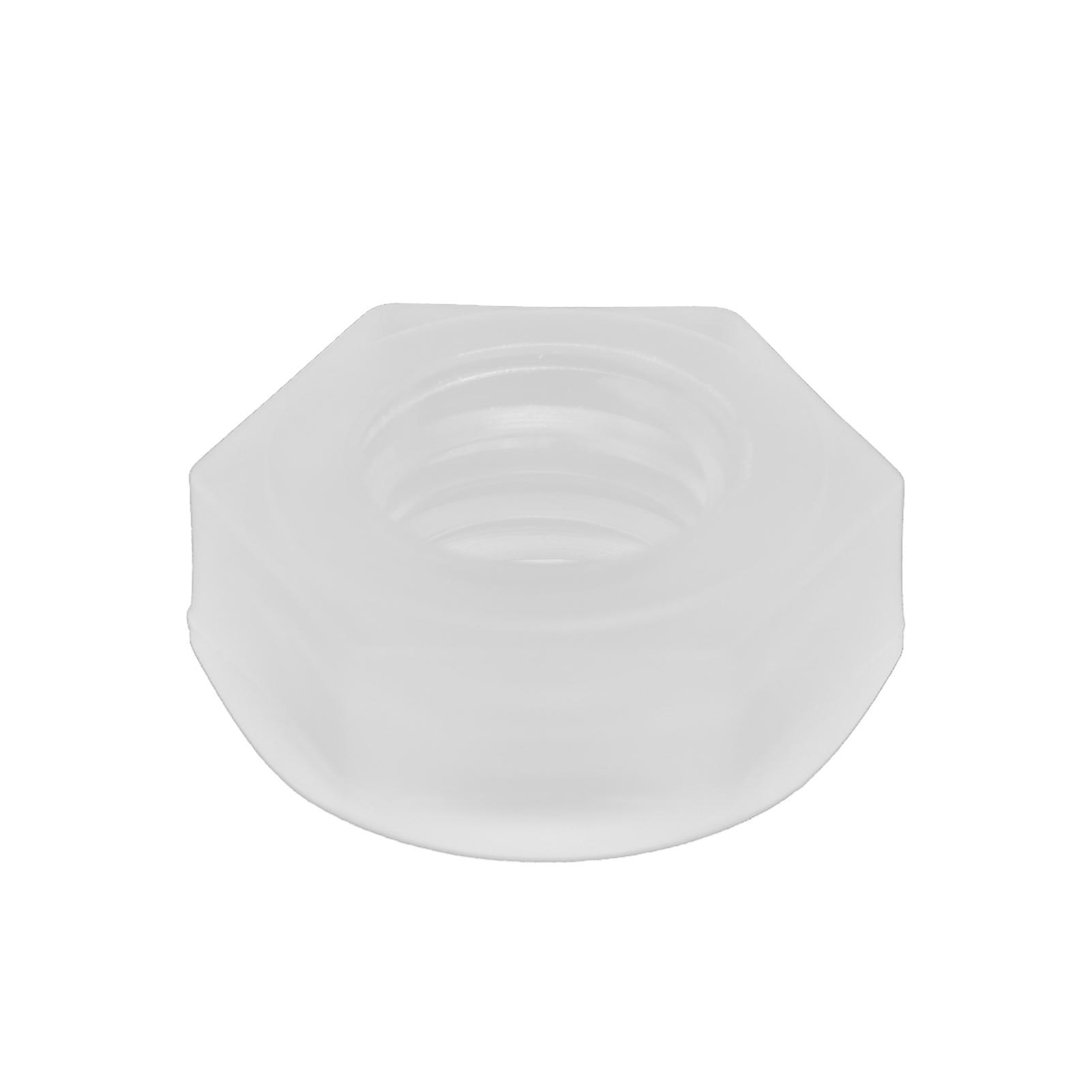 50Pcs M10 White Plastic Hex Nuts Corrosion Resistant PP Material
