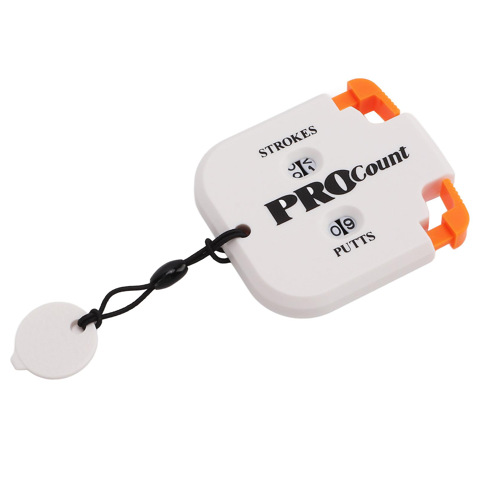 Golf Score Counter One Touch Reset Double Handheld Mini Score Counter for Outdoor ScorekeeperWhite Orange