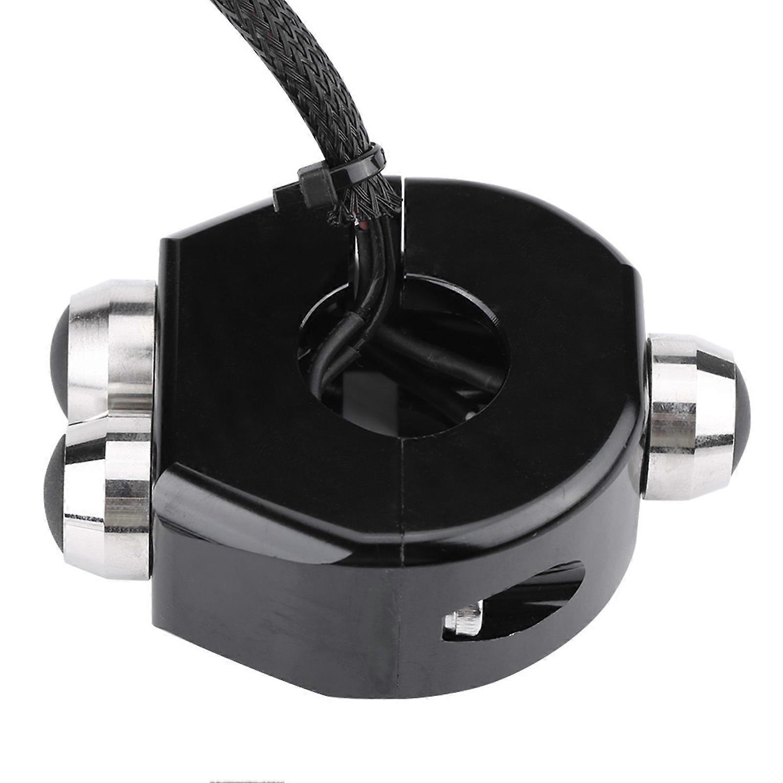 22mm Motorcycle Motorbike Handlebar Reset Button Momentary Latching Switch Black