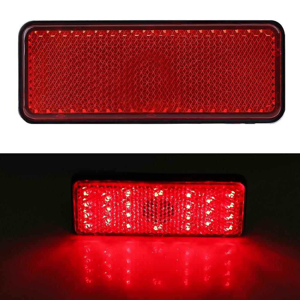 Universal Rectangular LED Tail Light for Motorcycle Scooter Moped Reflector Brake Stop Lamp Red