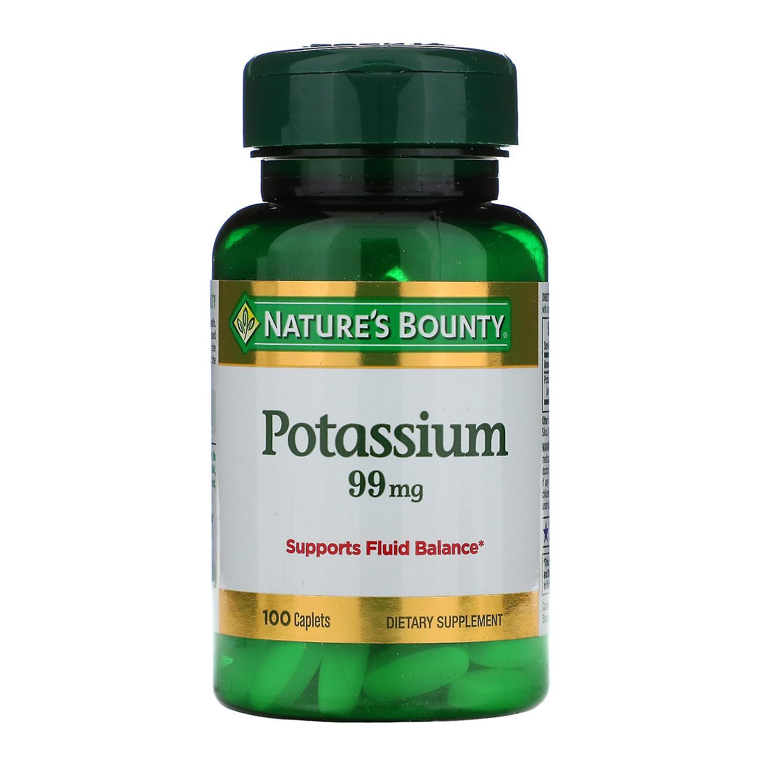Nature's Bounty, Potassium, 99 mg, 100 Caplets