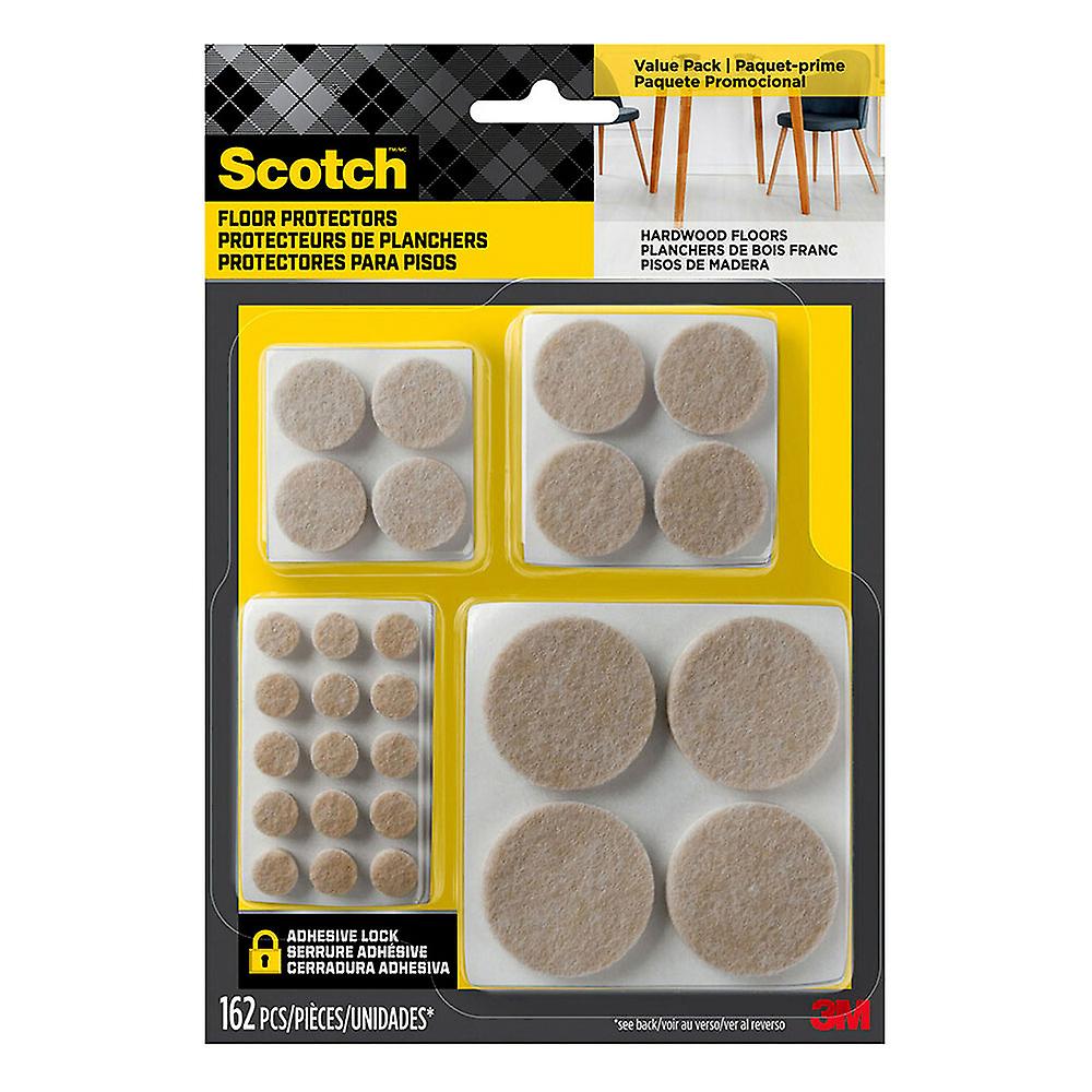 Scotch Premium Quality Adhesive Felt Pads Value Pack 162 Pack in Beige Colour