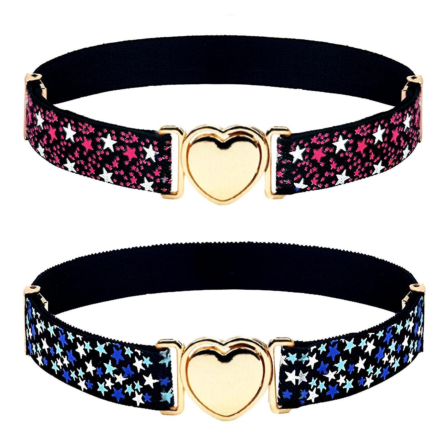 Woven belt-(blue star pattern, red star pattern) 2 pieces