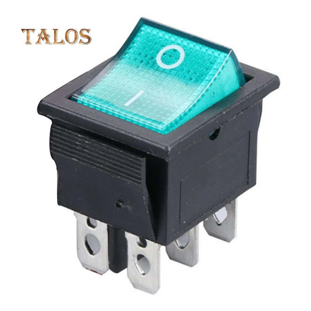 TOOLSTORE 125/220/250V 6 Pin Boat LED Light On/Off Electric Power Toggle Rocker Switch