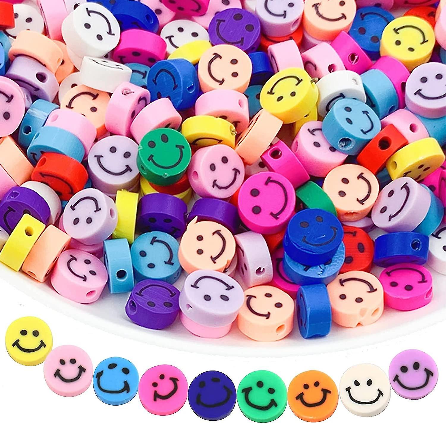 Happy Face Beads, 100pcs 10mm Ακρυλικές Χαμογελαστές Χάντρες Προσώπου με Smiley Hand