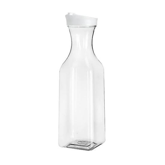 1.5L Square Water Carafe Flip Top Lid Juice Containers Clear Pitcher Leakproof Iced Tea Juice Water Jug for Home Bar Kitchen Restaurant