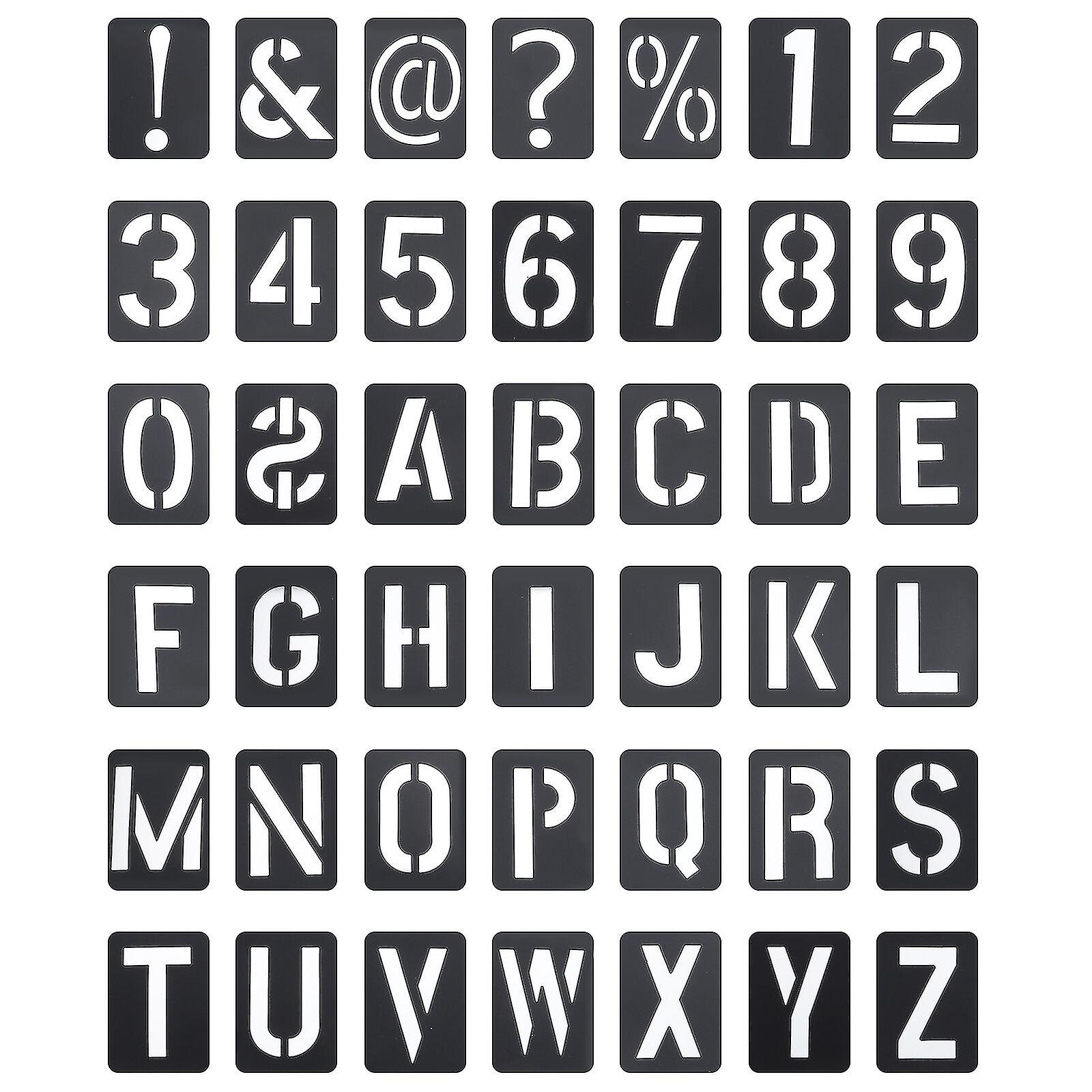42pcs Letter Number Stencils Alphabet Templates Graffiti Hollowed-out Templates