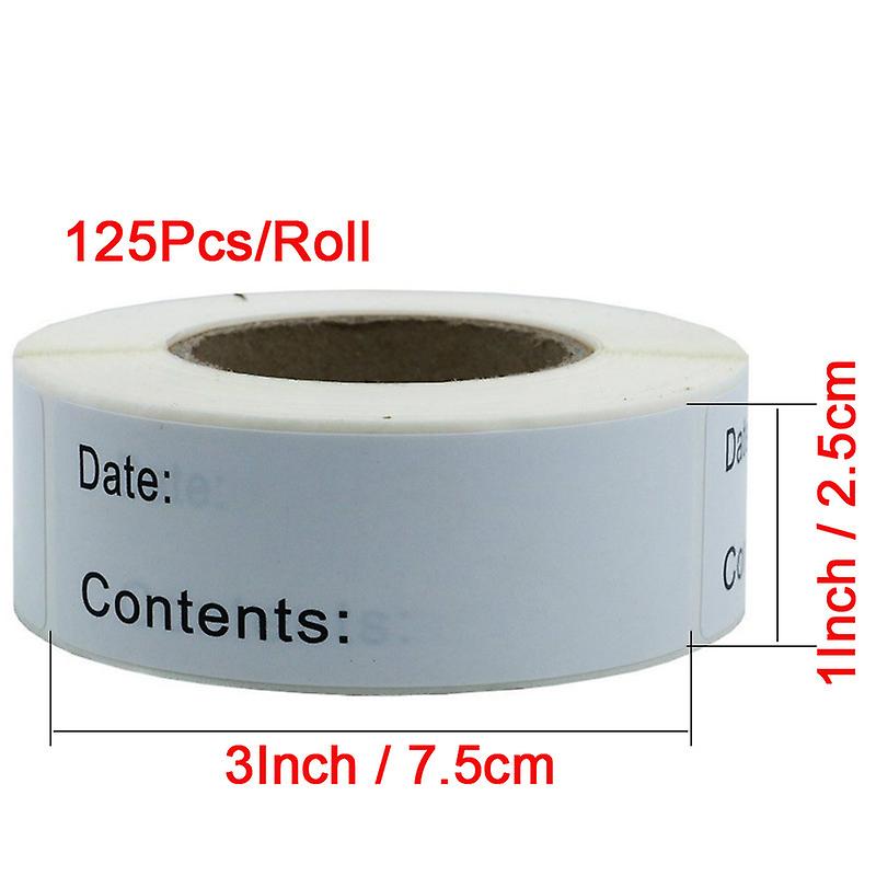 1 Roll Date Label Stickers For Food Storage Labeling Date Content Home Refrigerator Freezer Food Packaging Spice Bottle Labels