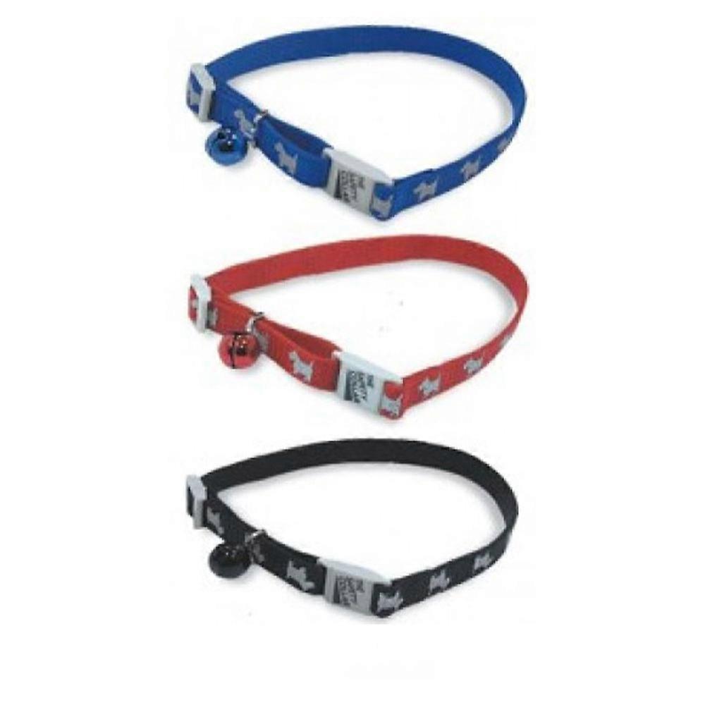 High Quality Adjustable Cat Collar with Reflective Print & Safety Snap