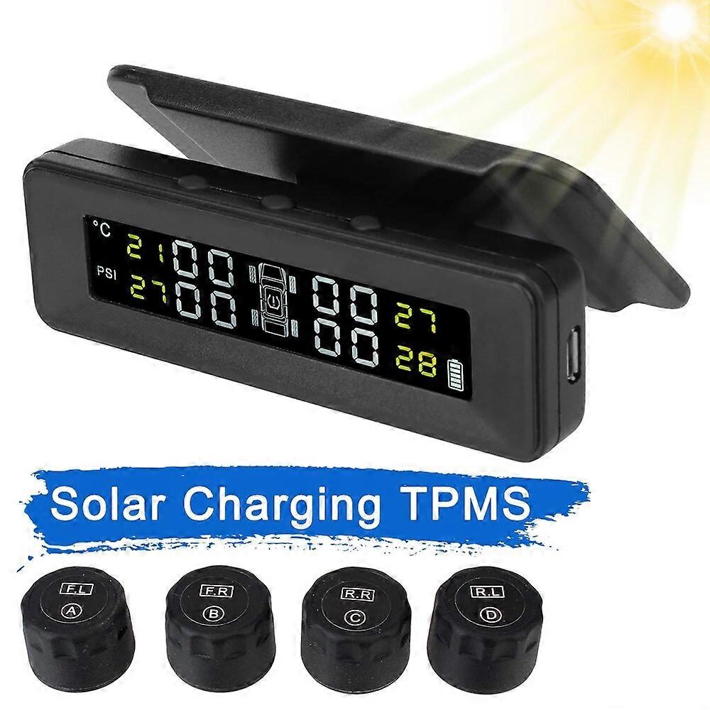 Car TMPS Tire Pressure Sensors Monitoring System Digital Solar LCD Off Road 4x4 SUV Automobile Accessories Electronics Universal ST1M870