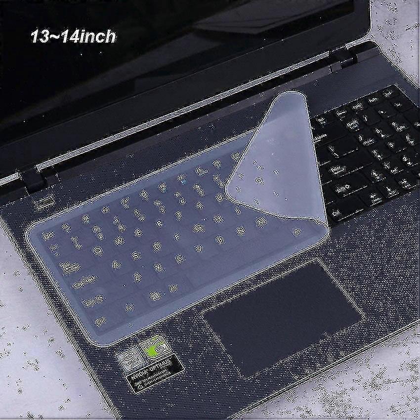 Protetores de teclado à prova d'água para laptop 13-14 polegadas e 15-17 polegadas Capa de silicone para teclado universal para notebook -Yx