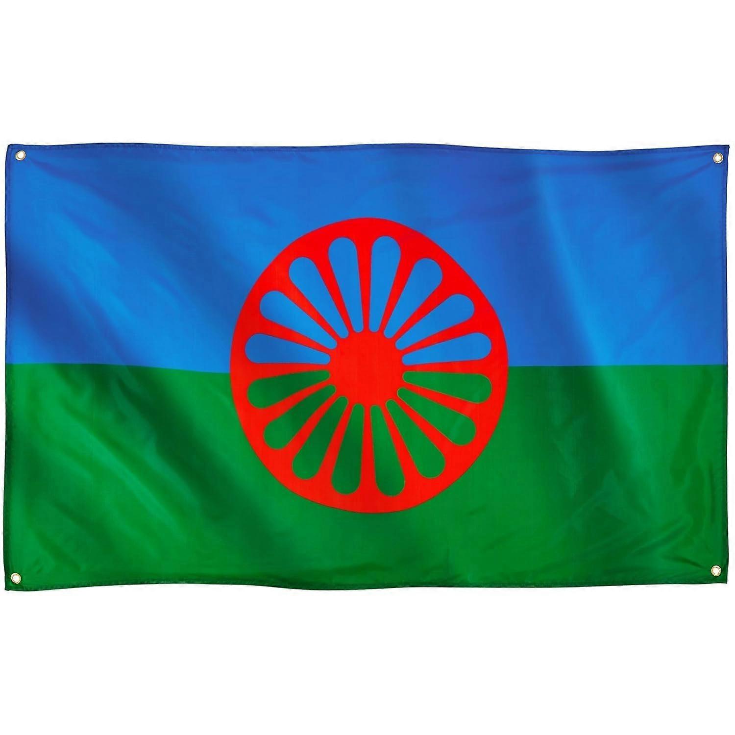 Gypsy Flag,Eyelet In Every Corner, Gypsy Romani, Roma, Premium Flags, Inside, Outside, Vivid Colours