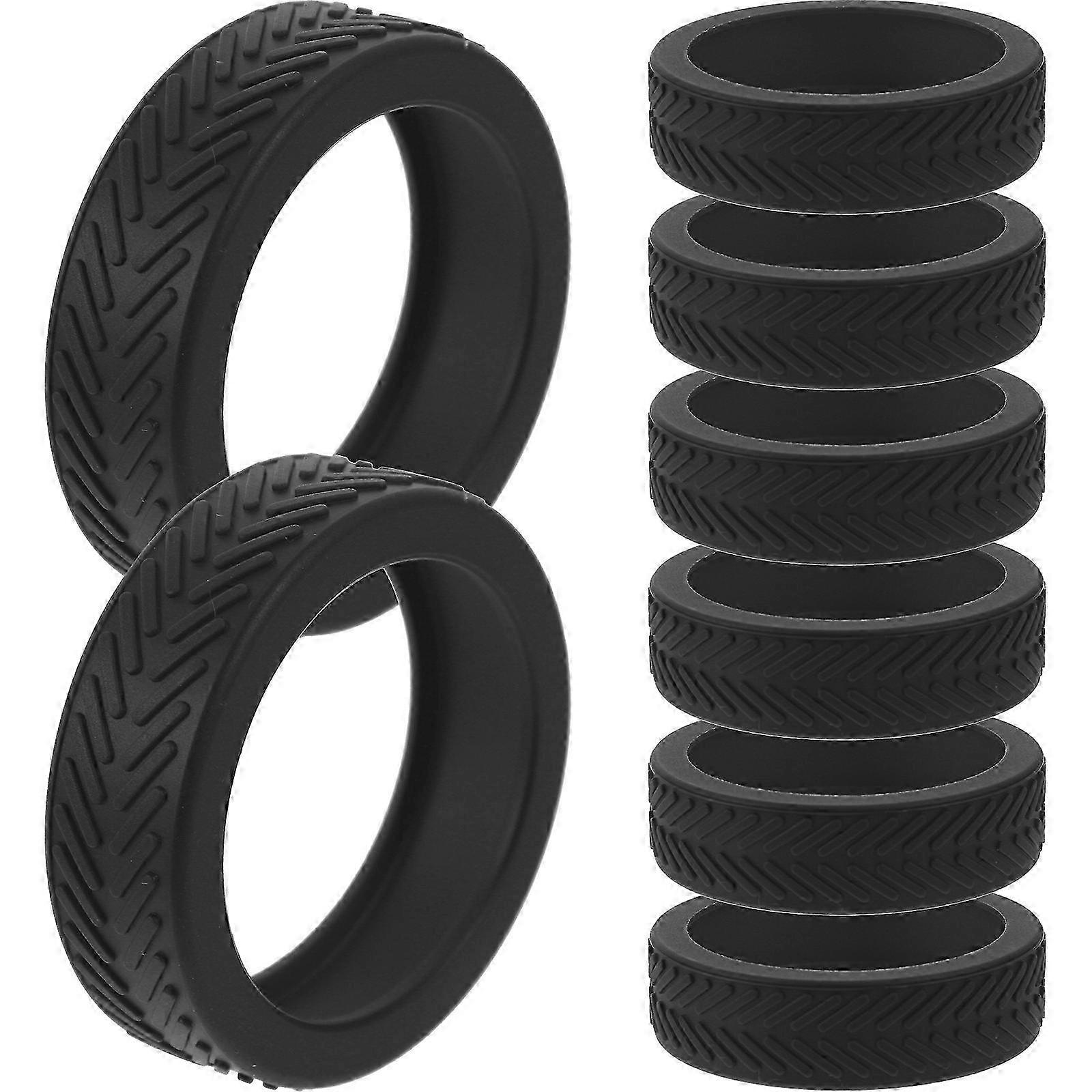 8 قطع عجلات حقيبة يغطي المطاط الأمتعة العجلات يغطي السفر الأمتعة عجلة حماة- Yvan