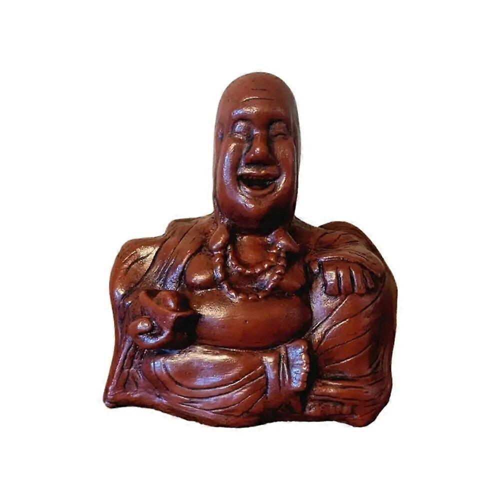 Creative, funny and unexpected Buddha statue flipped on the back, jewelry crafts, flipped on the back, middle finger smiling Buddha statue ornaments,
