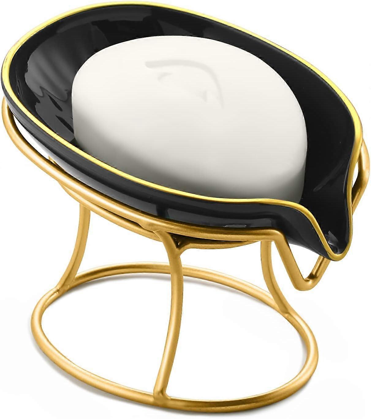 QQDD Bar Soap Holder Self Draining Leaf Shape - Soap Dish compatible with Shower/Bathroom - Plastic