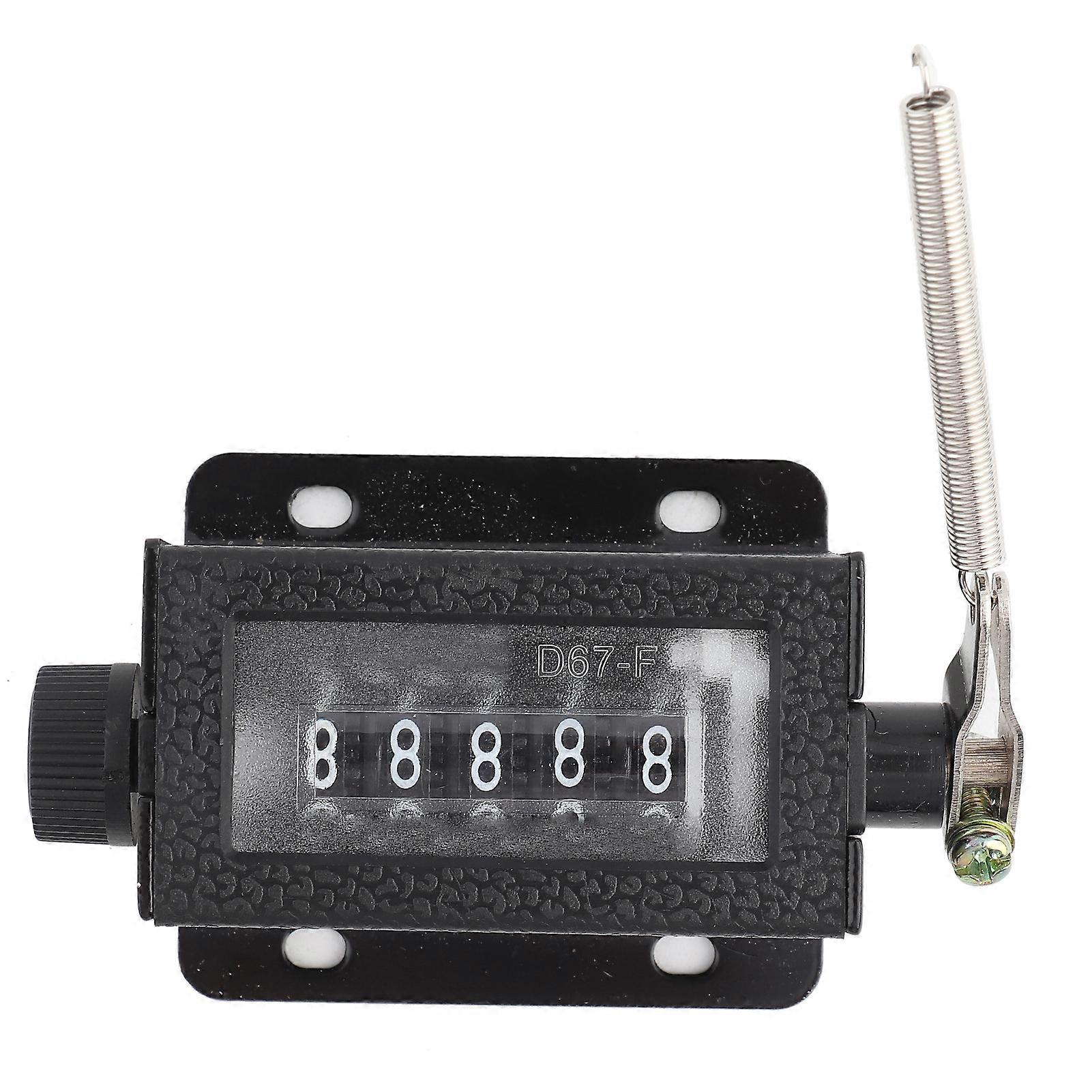 Mini Mechanical Manual Counter Counting 5 Digits Arithmometer Macaron