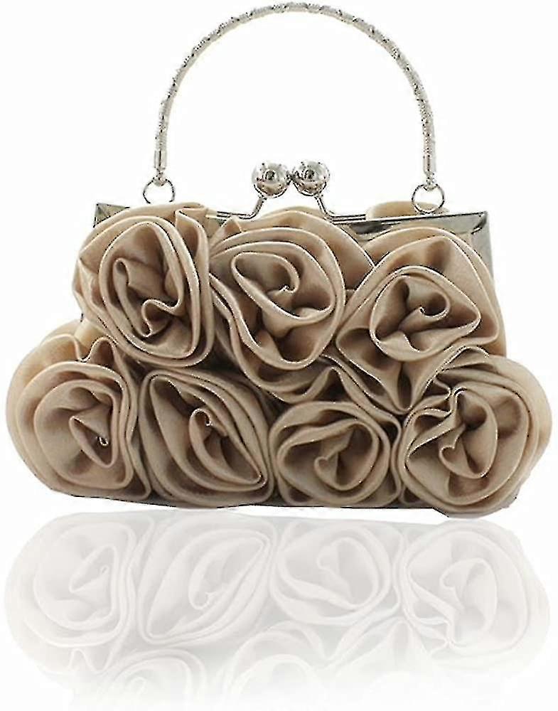 Ladies Flower Satin Evening Handbag