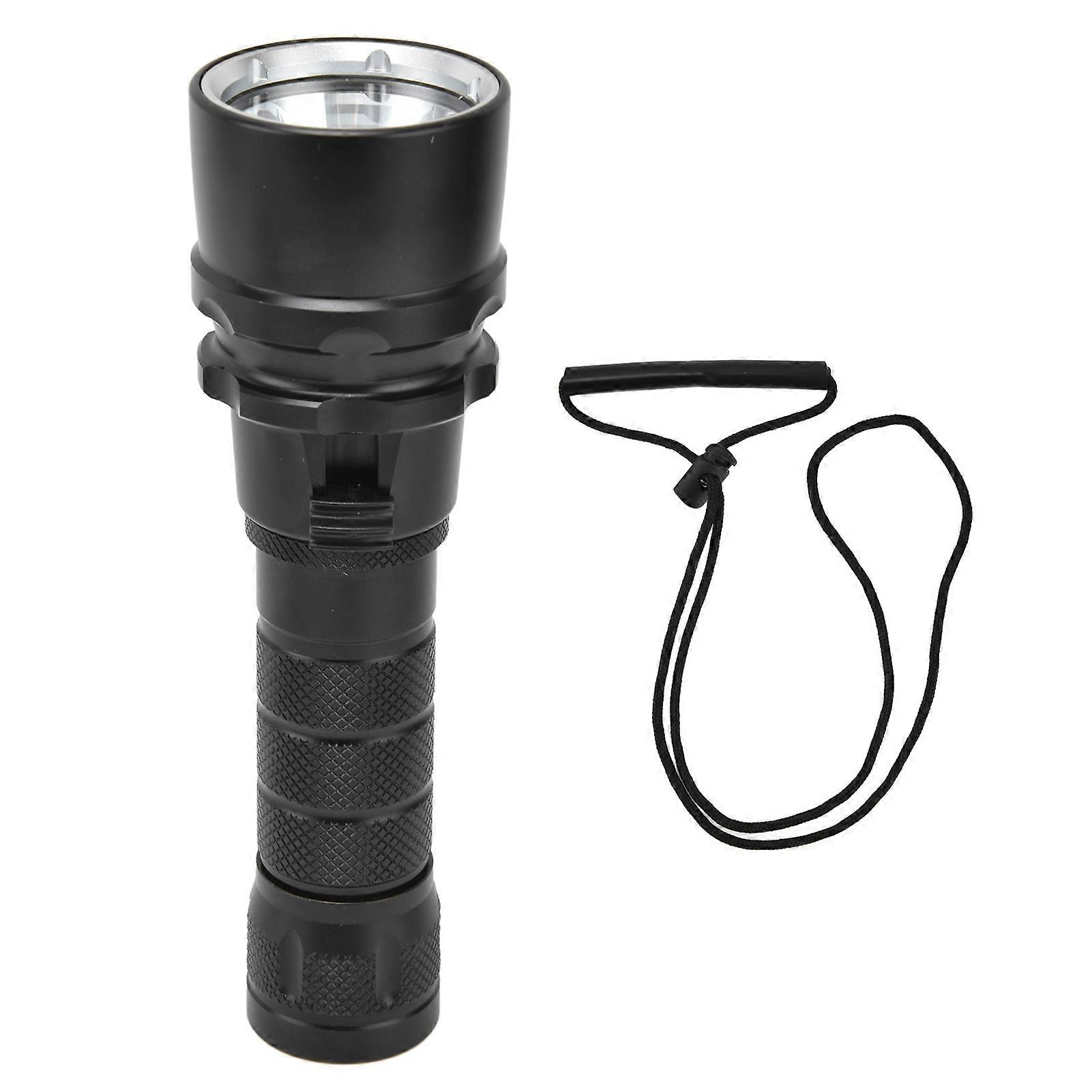 L2 5000lm Stepless Dimming Diving Light Vacuum Electroplated IPX8 Waterproof Diving Flashlight