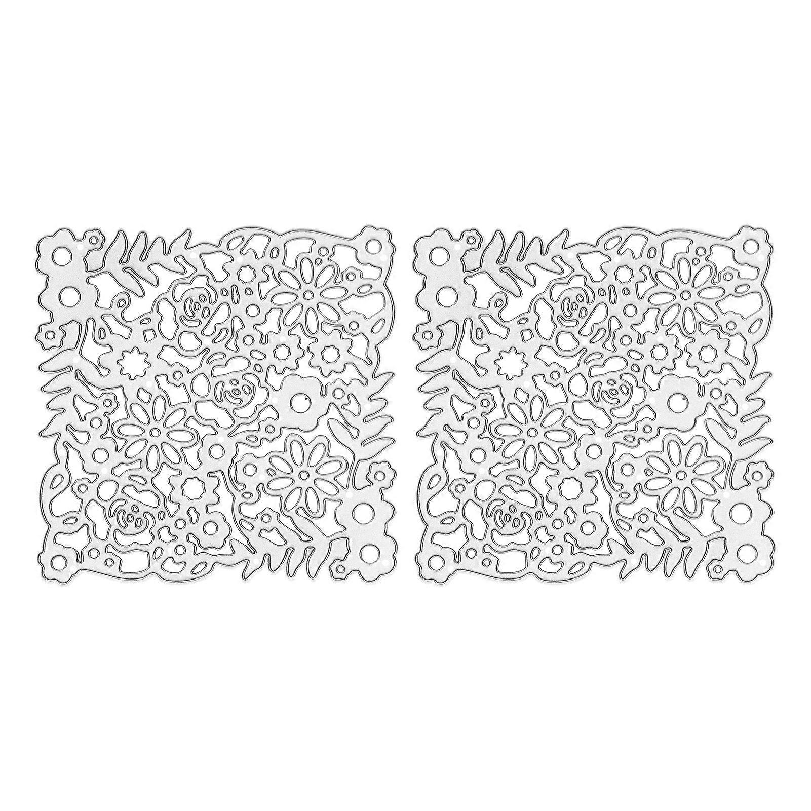 2Pcs Embossing Cutting Die Unique Shape Exquisite Workmanship Strong Durable Die Cutting Machine