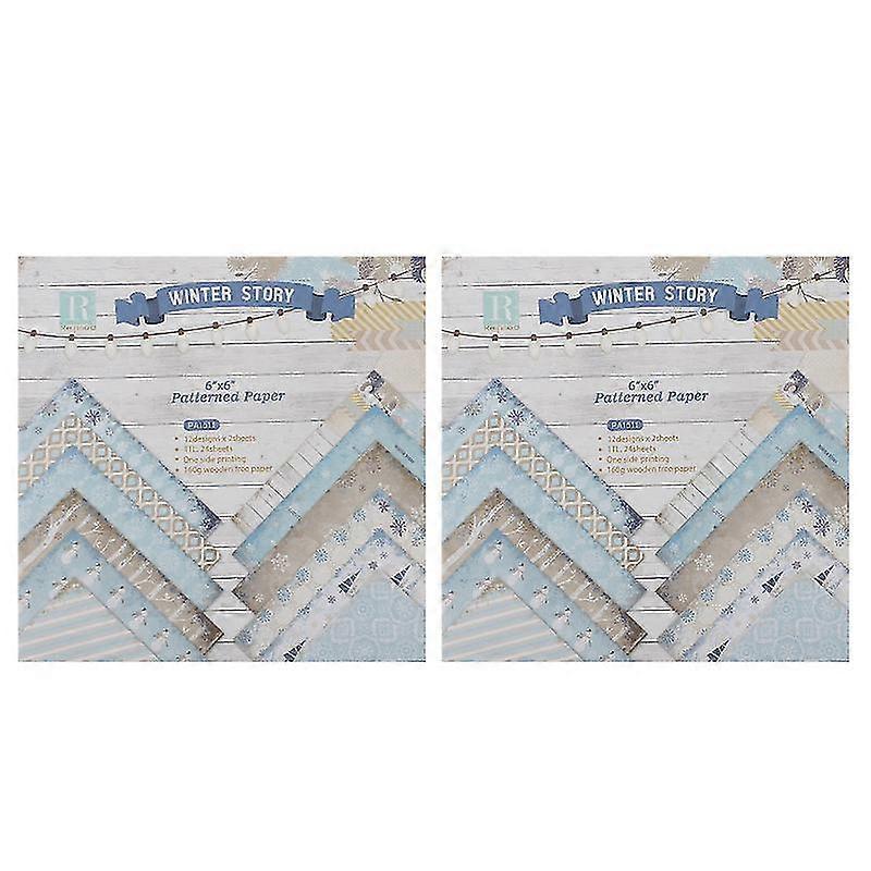 2 sets/48sheets pattern paper beautiful scrapbook paper decorative paper for diy