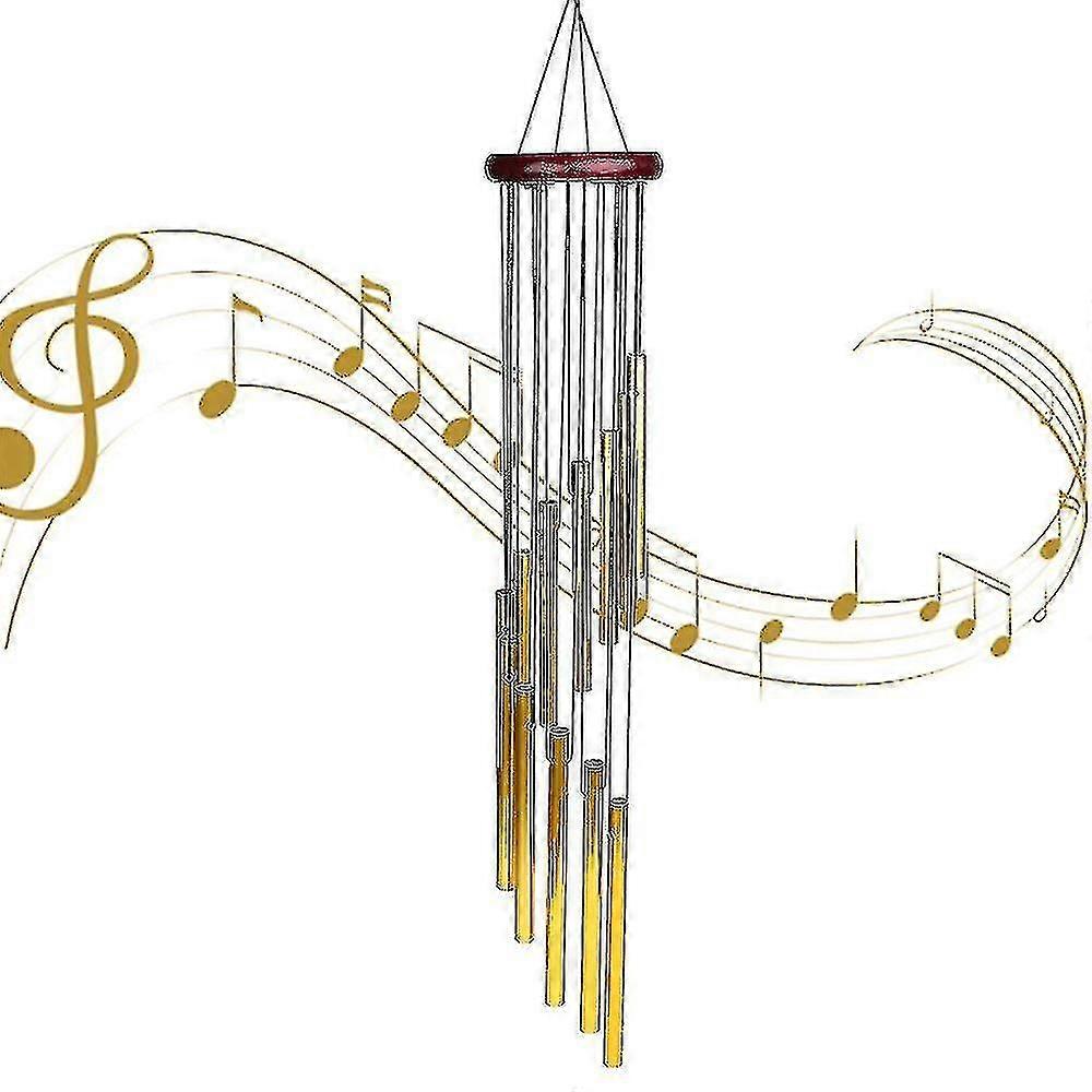 Wind Chimes With 12 Tubes Stepped With S Hook Decor