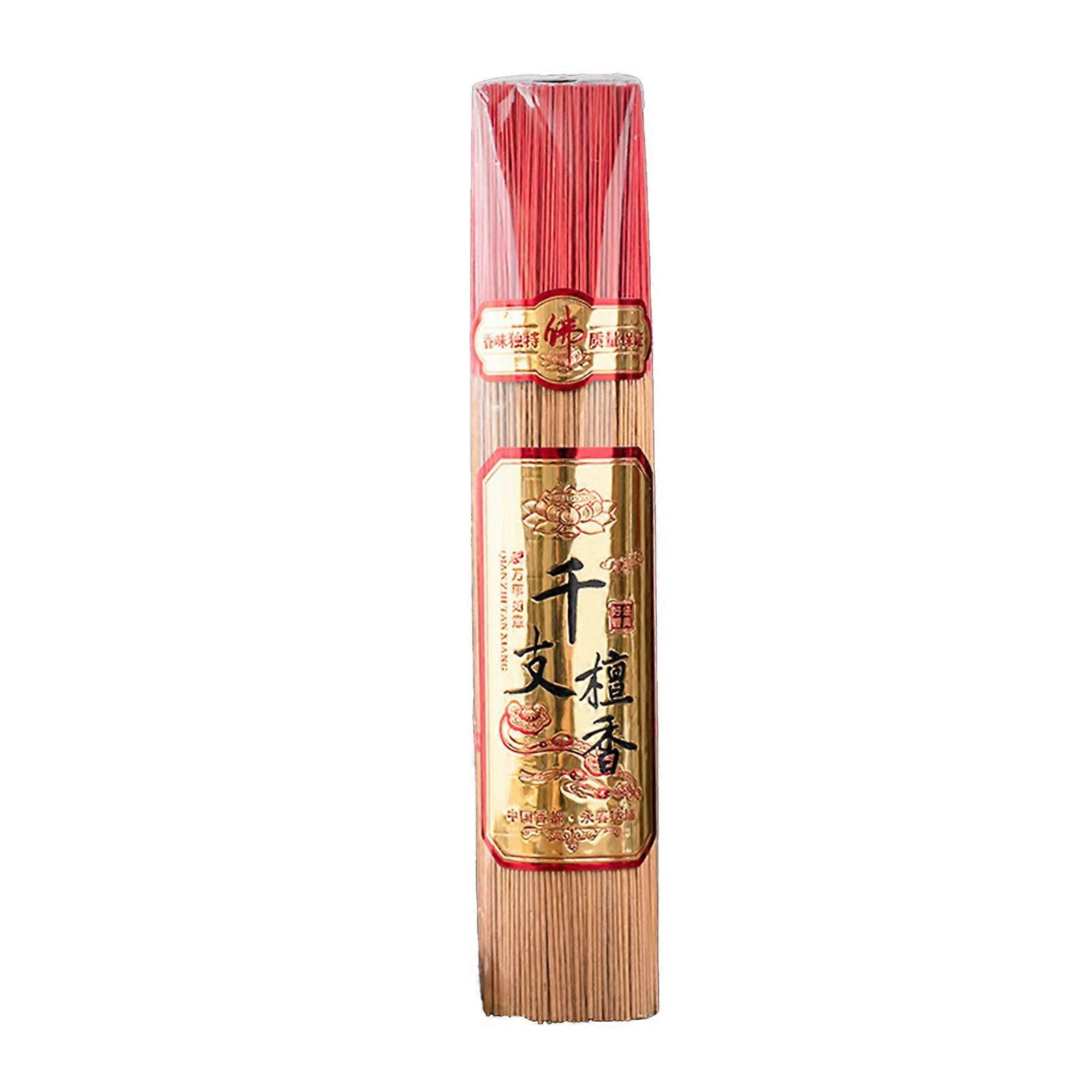 1000 Pcs Smokeless Incense Sticks Comfortable Long Lasting Fragrance Sandalwood Incense Sticks for Home Temples Natural Color 32.5cm