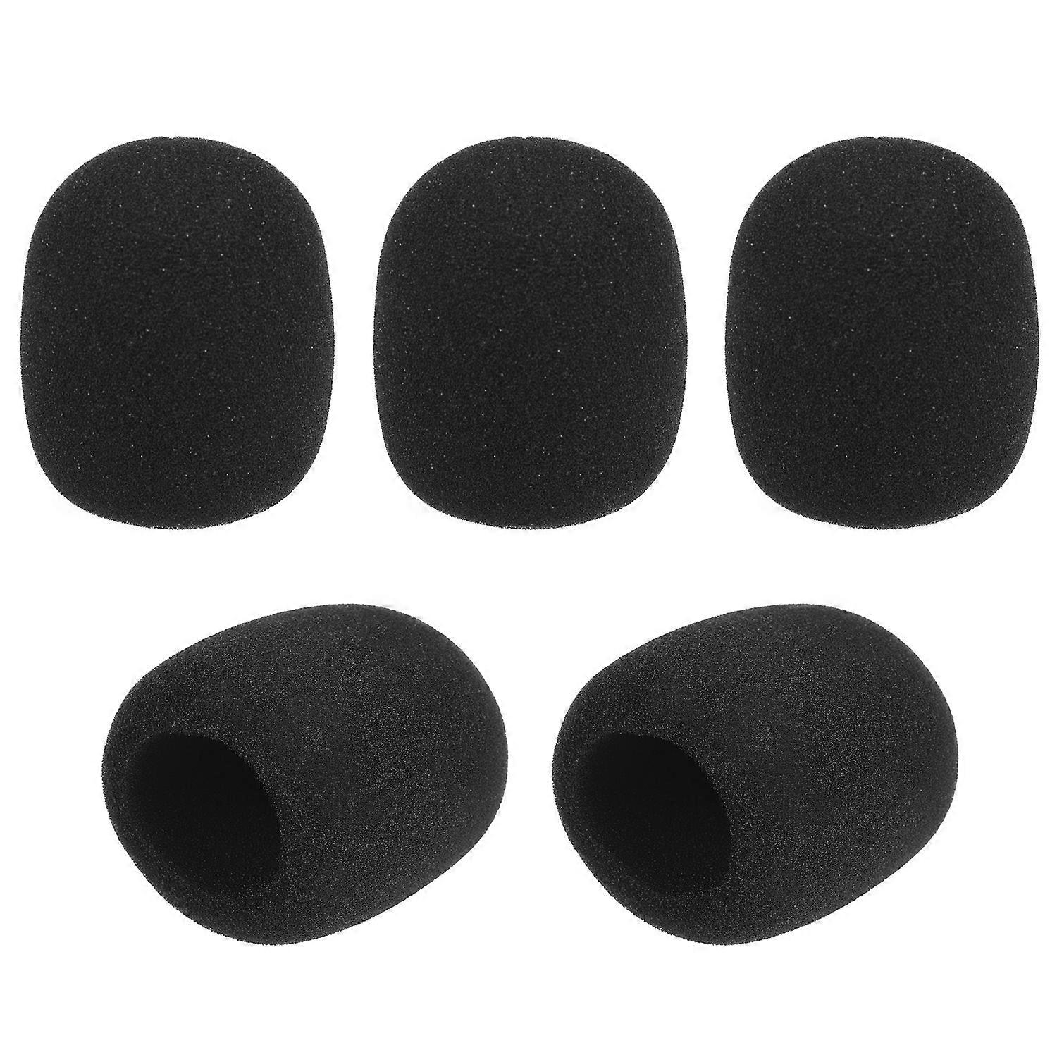 5pcs Handheld Microphone Windscreens Mic Foam Covers Compatible with Standard Ball-type Microphones for KTV Karaoke DJ