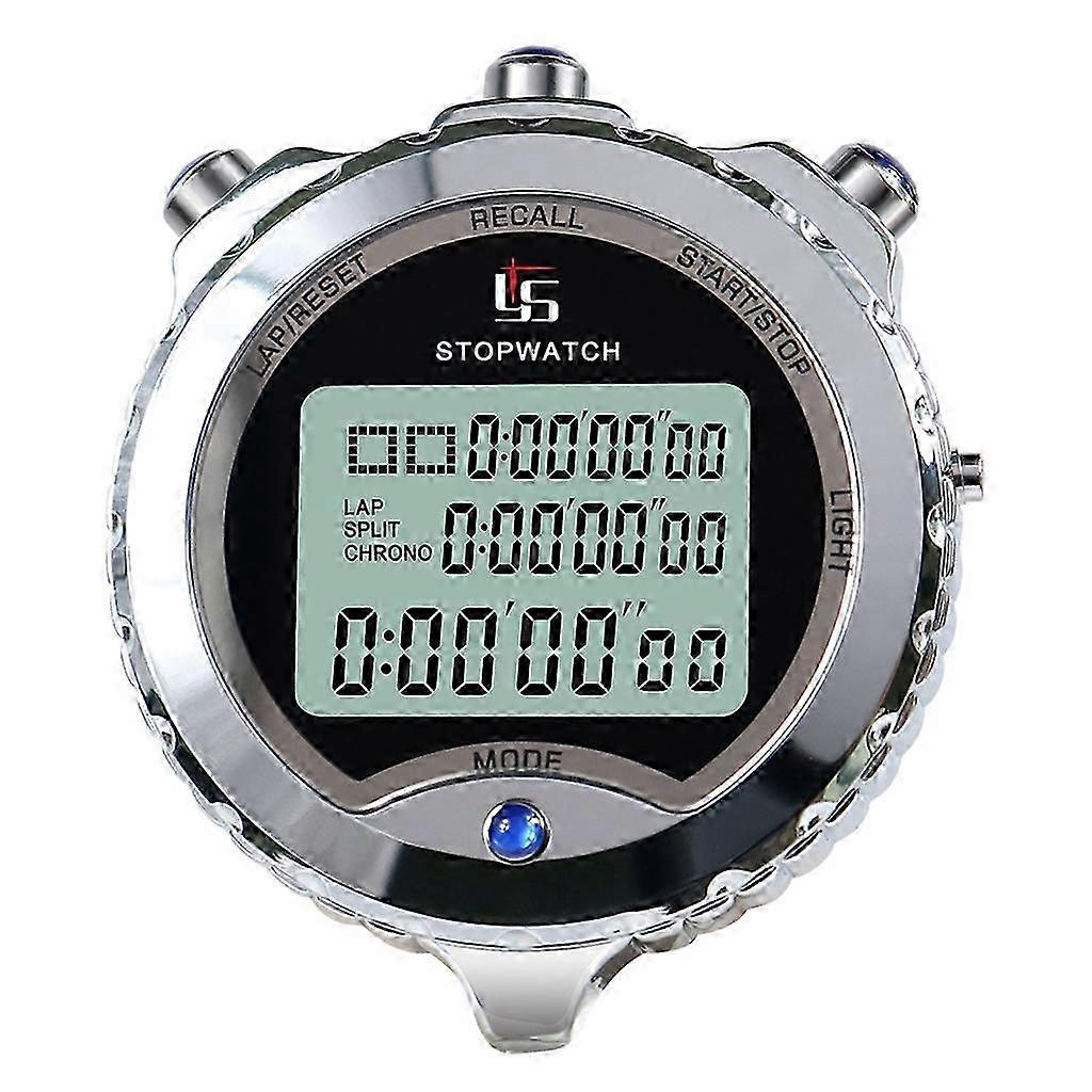 Stopwatch Sport Timer Lap Split Stopwatch with Clock Calendar Alarm, Shockproof jkw