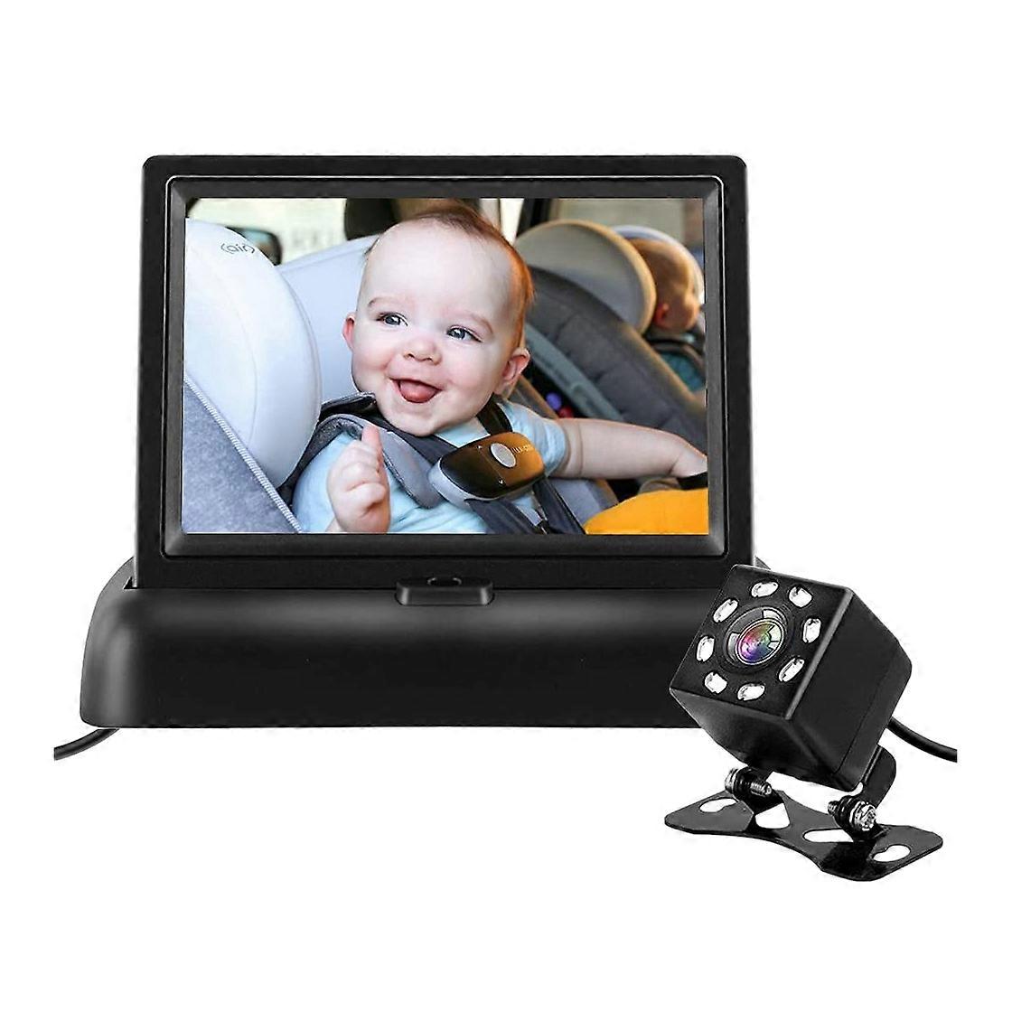 Car Mirror Camera for Baby 4.3 Inch HD Display Back Seat Full View Baby Car Camera Baby Rear Facing