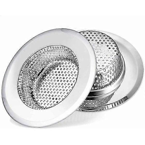 Stainless Steel Sink Strainers for Kitchen - Prevent Clogs, Fit Most Drains, 7.5 cm Outer Diameter, Durable and Efficient