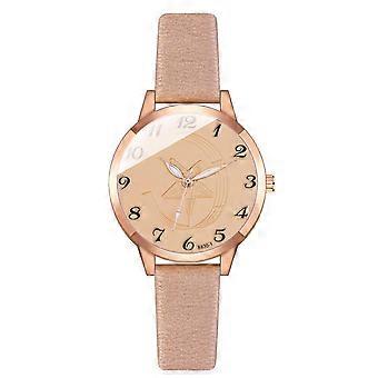 Juxiaoshou Jxs03 Ladies Quartz Watch Leather Strap Rotating Watch