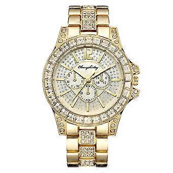 Cherryshirley Naiset Luxury Diamond Watch Kvartsi kellot ruostumaton teräs hihna