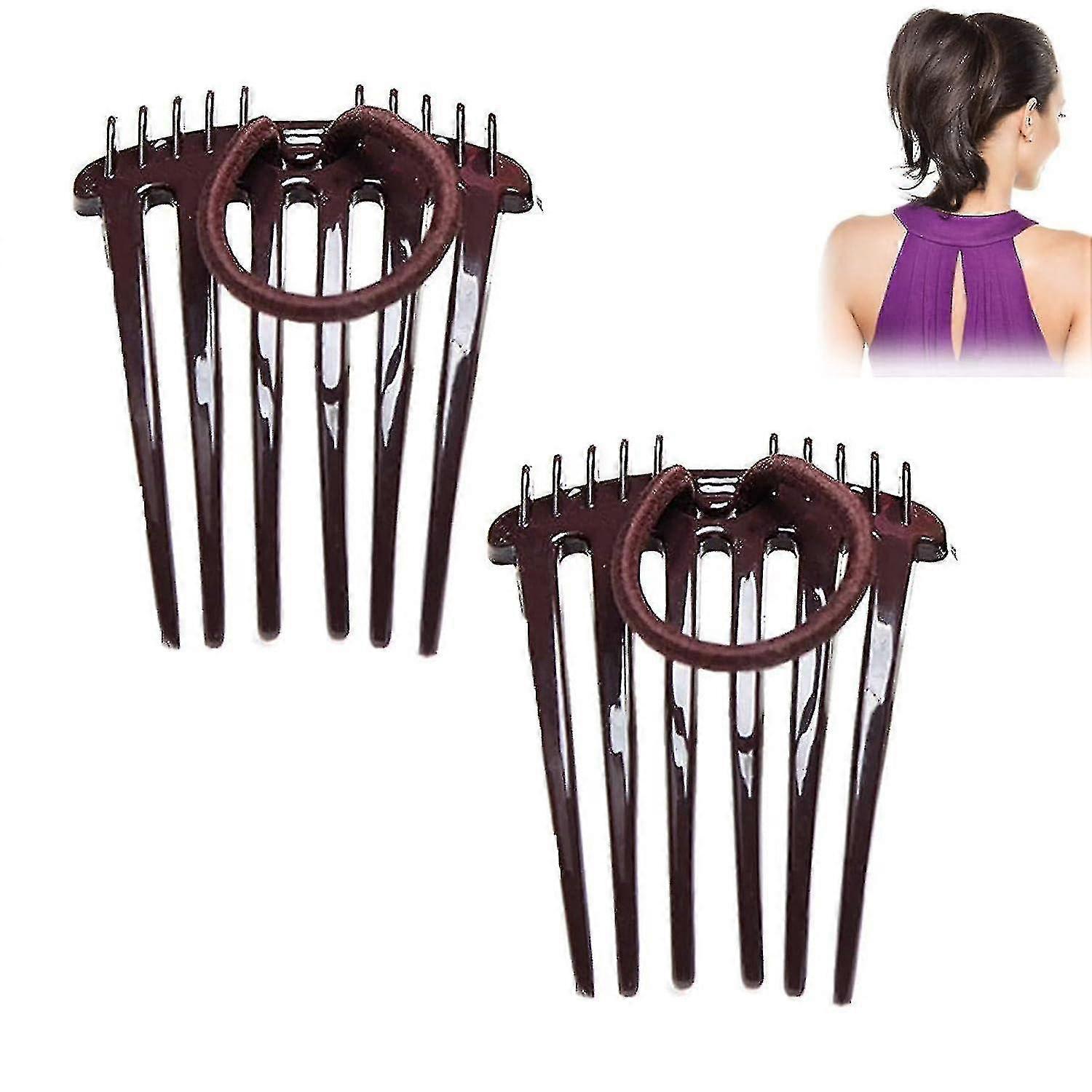 مشط بانديت ، مشط بانديت مع شريط مطاطي ، لفه مشط ، ذيل حصان يصطدم به حجم إدراج أمشاط مشط الشعر الرقيق