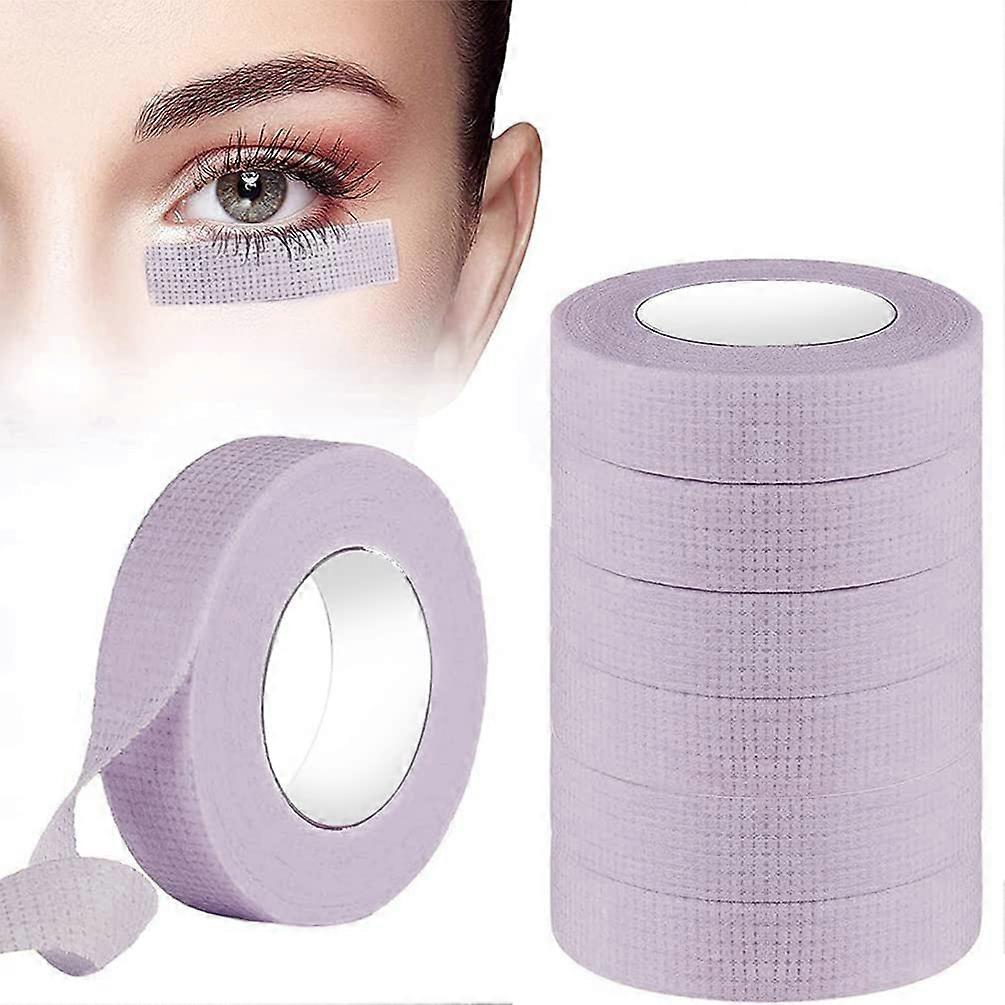 6 Rolls Eyelash Tape, Adhesive Lash Extension Tape Breathable Micropore Fabric Tape Lash Extensions Supplies