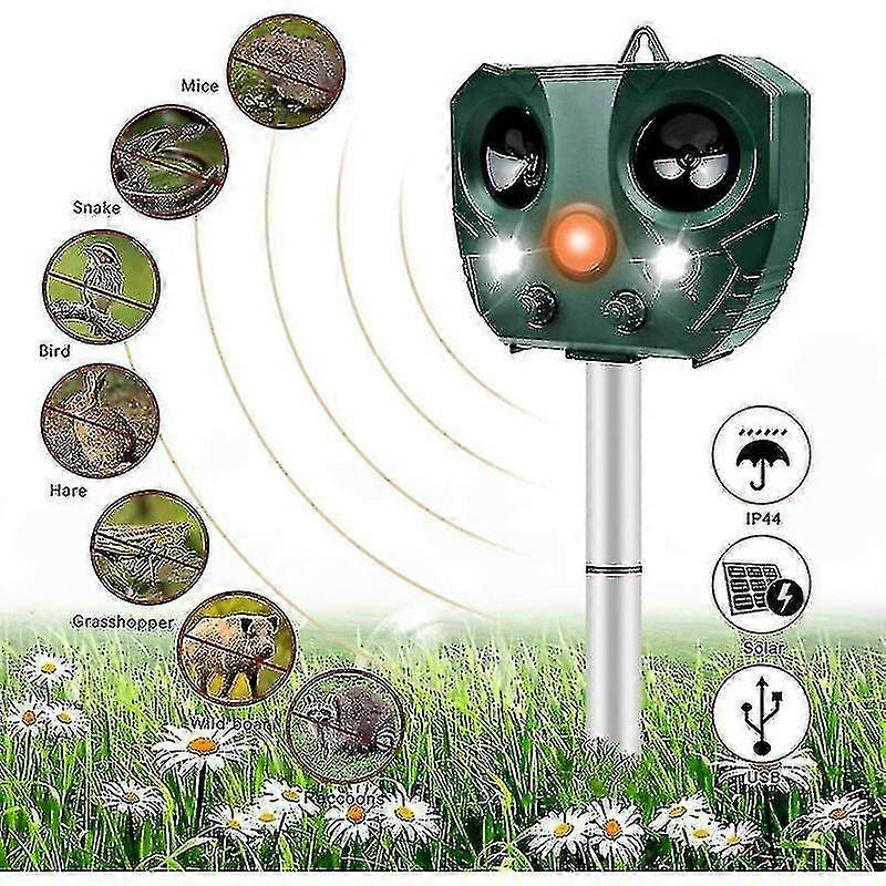 Ultrasonic Cat Repeller, Cat Scarer Repeller, Ultrasonic Scarer Deterrent, Rat Scarer Repeller For Outdoor Gardens