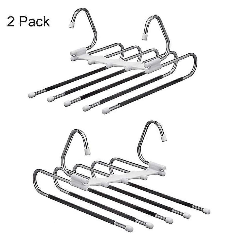 Clothes Pants Trouser Coat Hanger Multi Layer Storage Rack Closet Organizer Space Saver Shape