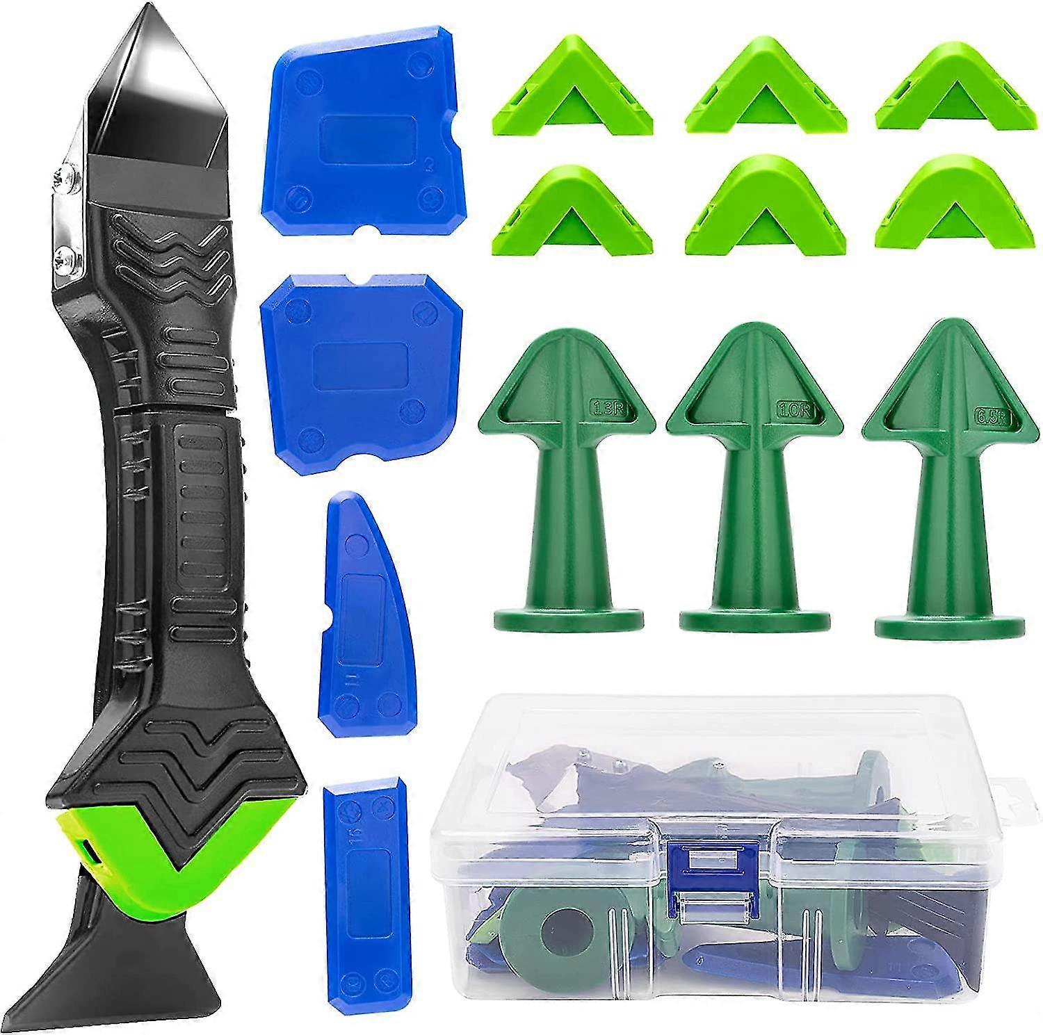 Silicone Caulk Tool Kit Silicone Sealant Straightener With Storage Box