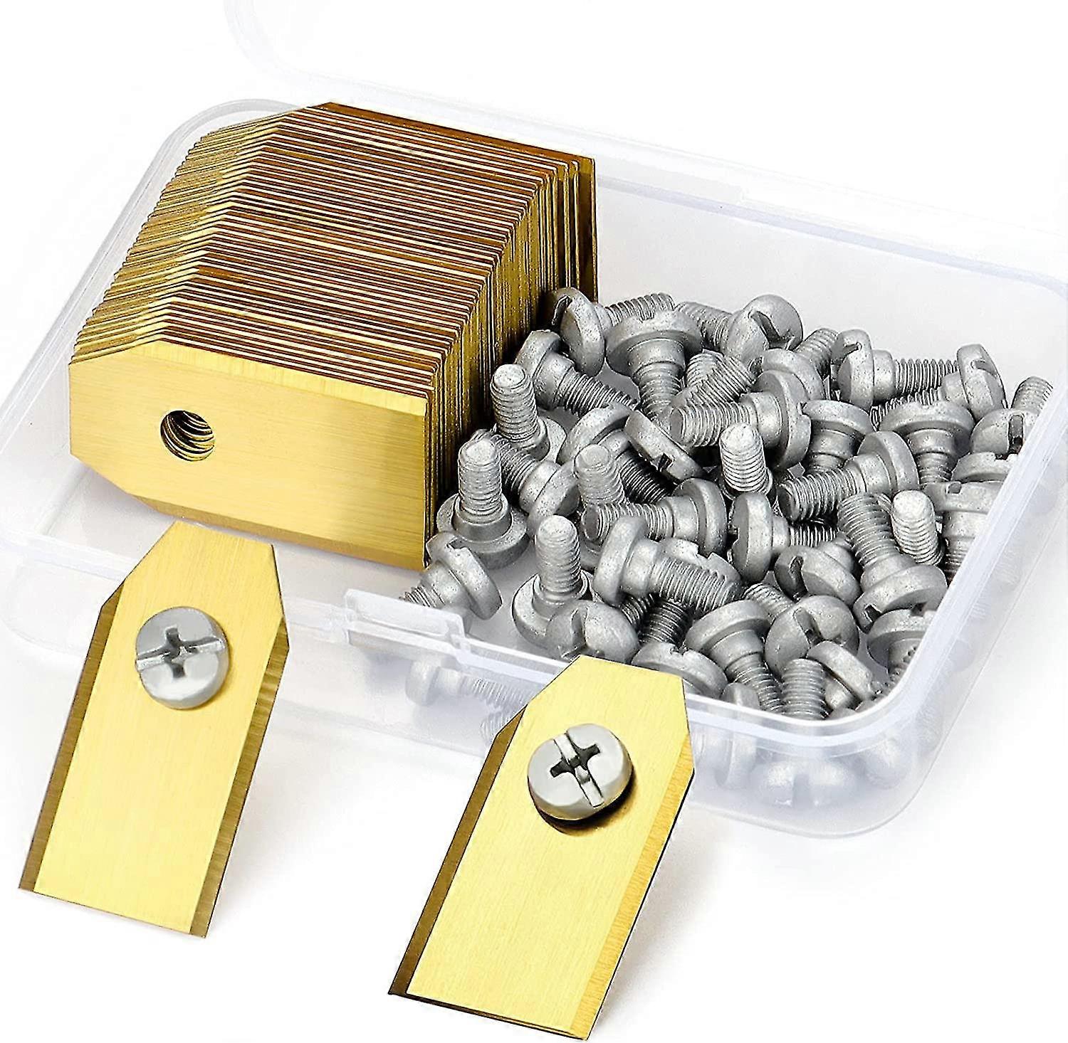 45 Spare Blades For Husqvarna / Automower / Gardena / Yardforce Robotuse, Titanium Knife Blades - Spare Blades (3 G - 0.75 Mm) -actory - With Screws