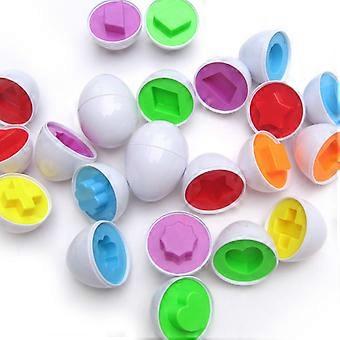 Easter Toddler Toys 2 3 4 Years Old - Colorful Chick Toys with 6 Matching Eggs Montessori Shape Assortment Toys with Chicken Boxes for 3 4 5 6 Years