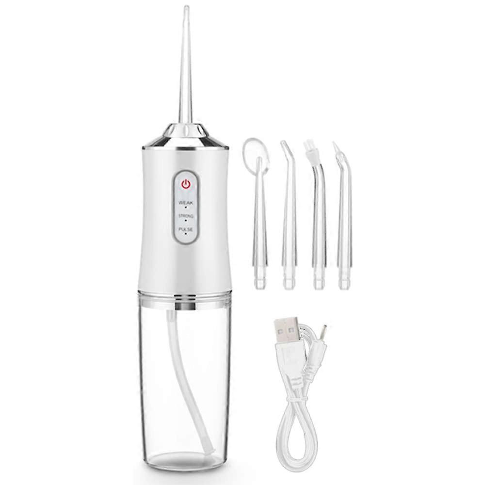Cordless Water Flosser,Rechargeable & IPX7 Waterproof,White