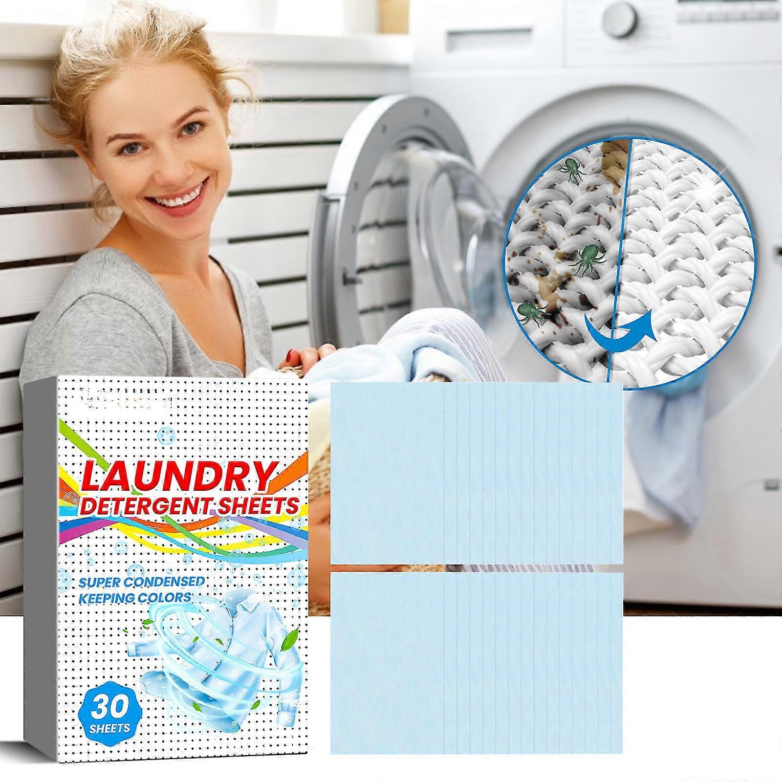 Laundry Detergent Sheets, Washing Detergent Sheets, Deep Stain Removal Detergent Sheets, Freshly Scented Wash Sheet