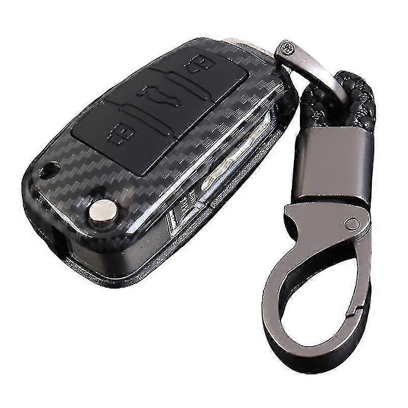 Car Key Case Cover Abs+silicone Key Fob Shell Holder Protector Keychain Bag For A4l A5 A6l A3 Q7 Q3 Q5l A8l