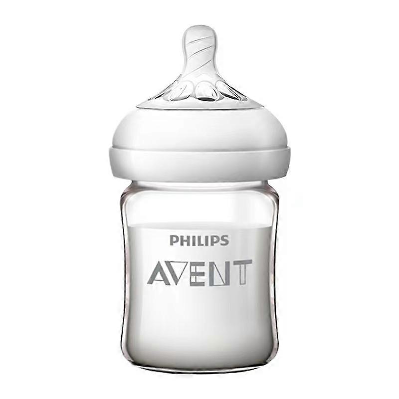 زجاجة أطفال حديثي الولادة مع مضاد للانتفاخ وقطر فم واسع ، زجاجة أطفال طبيعية وناعمة 125 مل