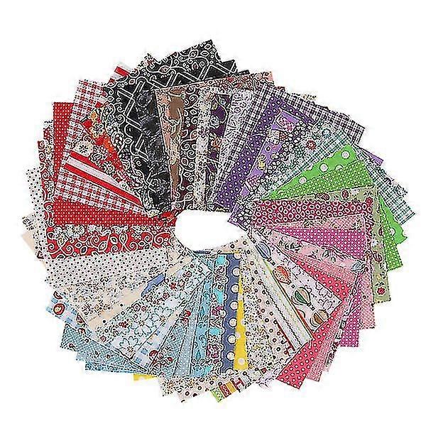 50pcs Quilting Squares Bundles Patchwork Cloth Patchwork Pre-cut Quilt Squares