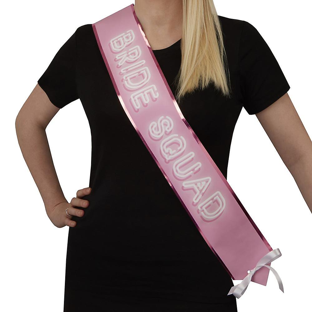 Hen Party Bride Squad Sashes | Pink Bachelorette Favours - 4 Pack