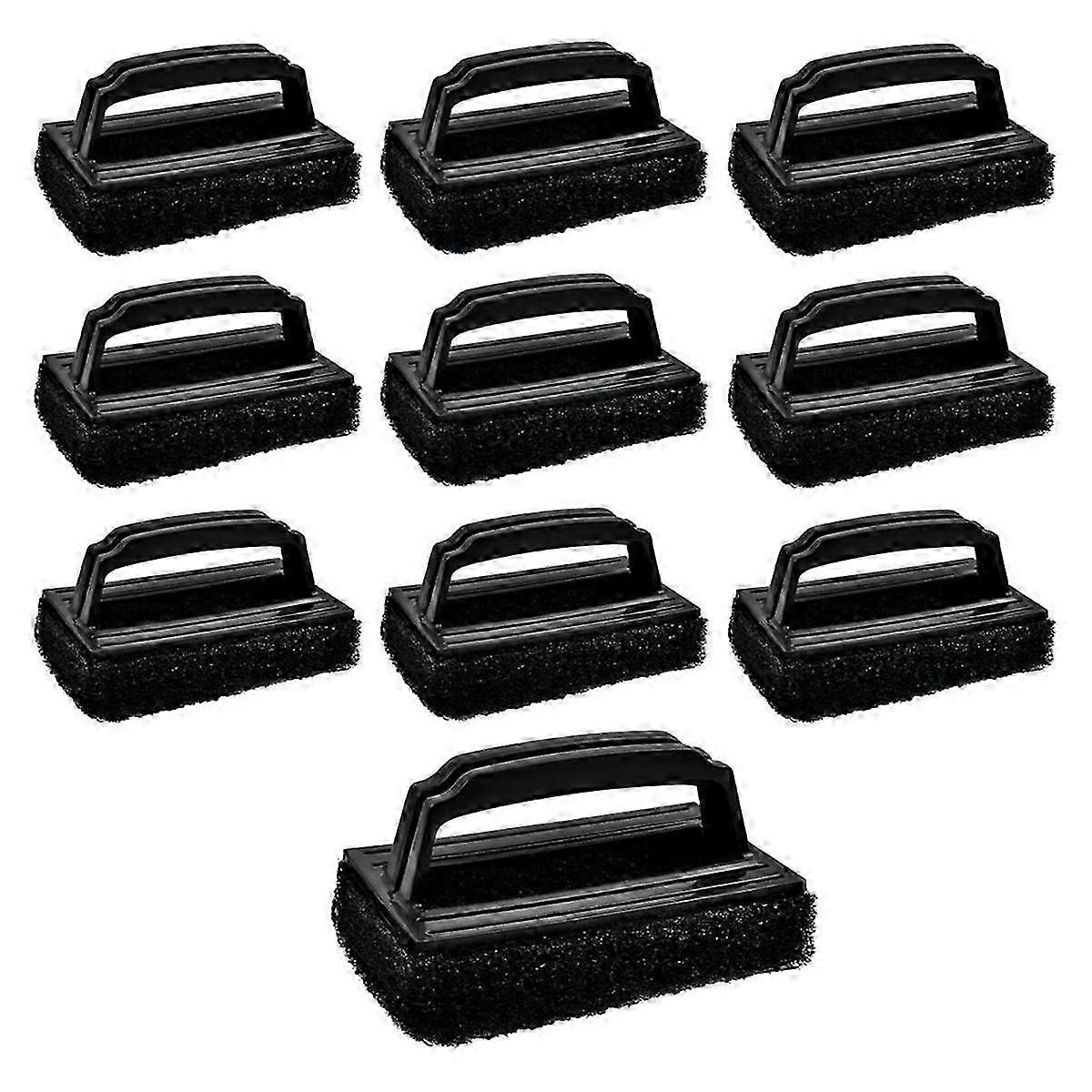 10 Pcs Screen Printing Scrub Pad,Screen Print Ink Scrub Cleaner Brush with Handle, Chemical Ink Remover