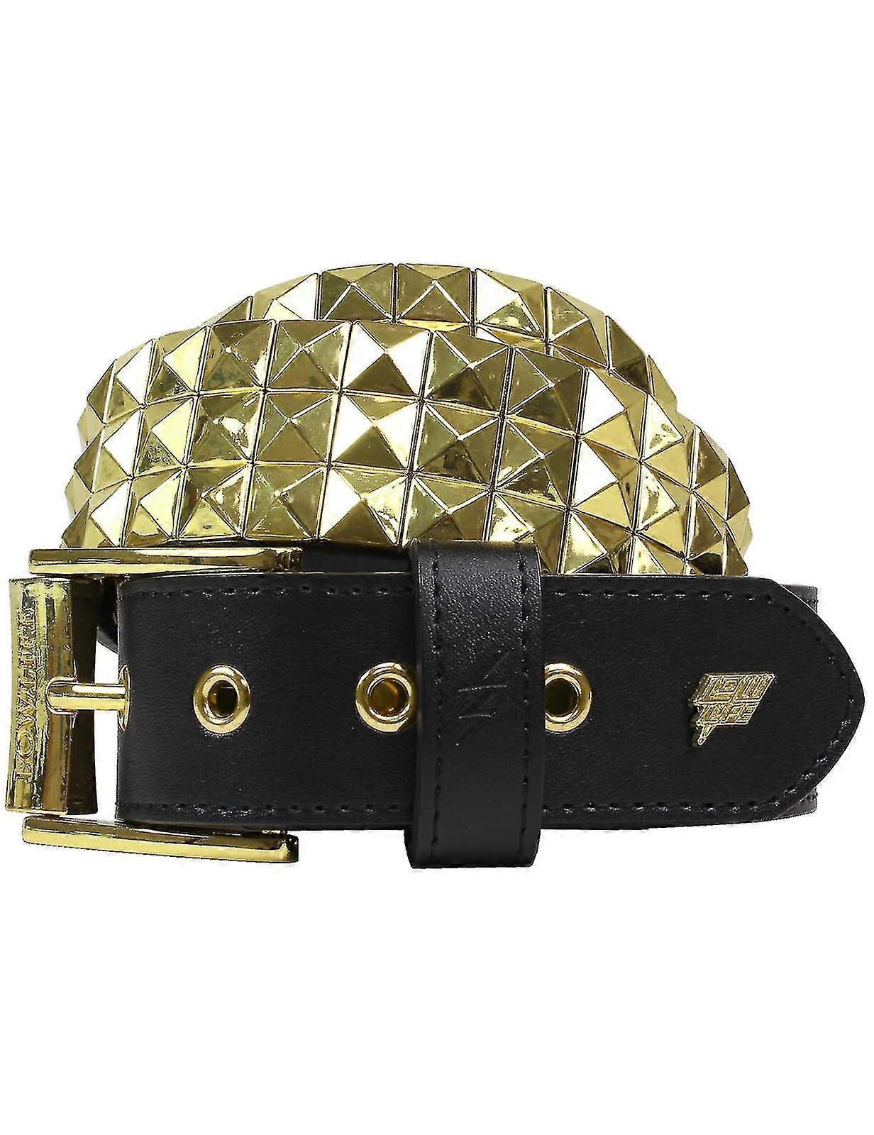 Triple Studded Leather Belt-YH
