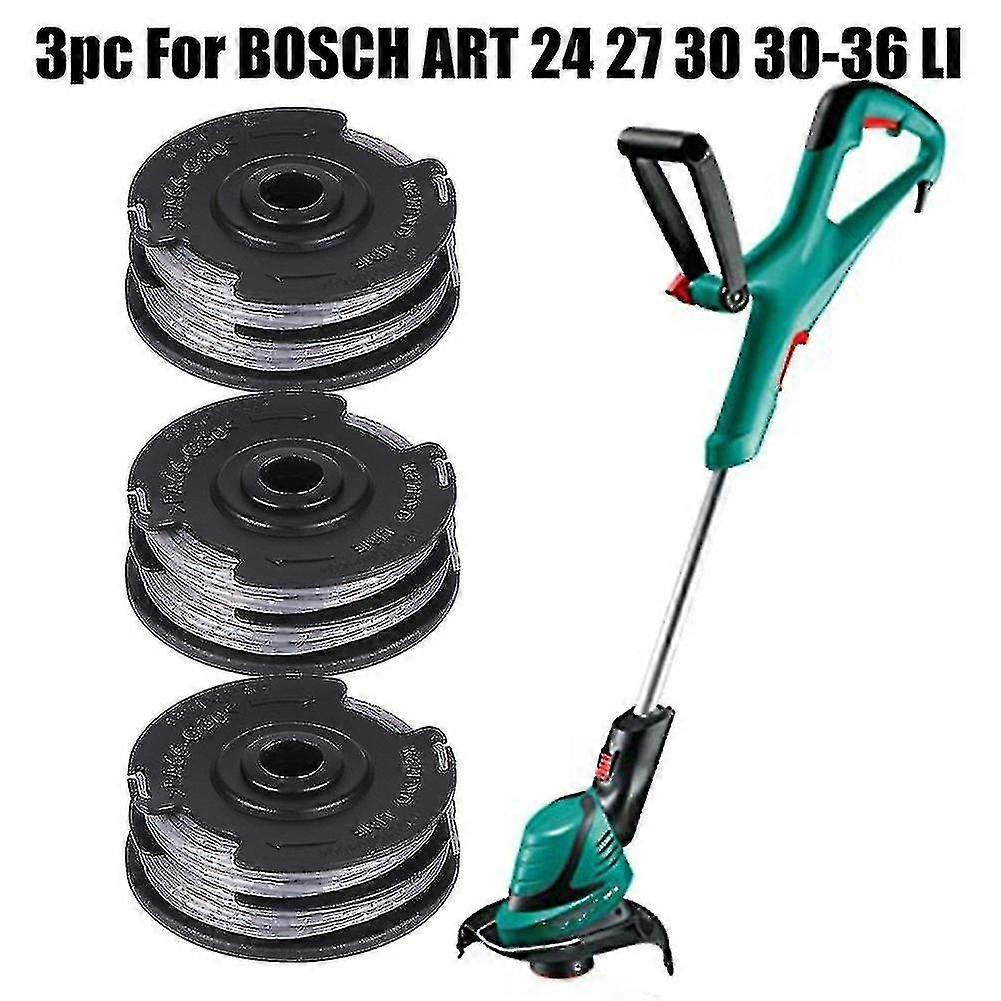 3PC لبوش الفن 24 27 30 30-36 لي ستريمر المتقلب قطع خط بكرة تغذية 6m 1.6mm حديقة أداة استبدال قطع الغيار