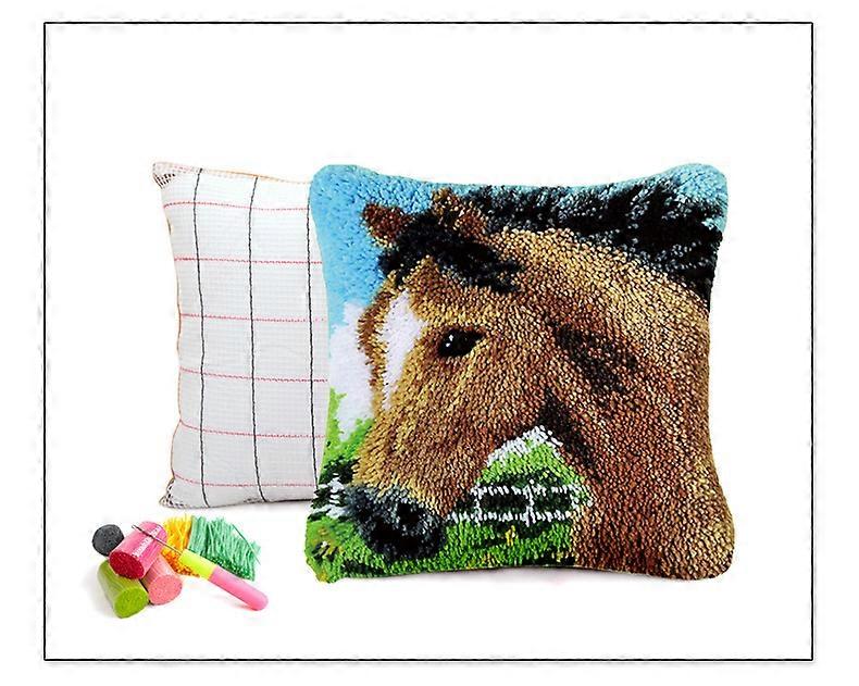 Súprava háčikov na koberec, súprava kobercov so zámkovým stehom Kone 43 cm x 43 cm Súpravy západkových háčikov pre dospelých Začiatočníci DIY, na zdobenie vankúšov a vankúšov